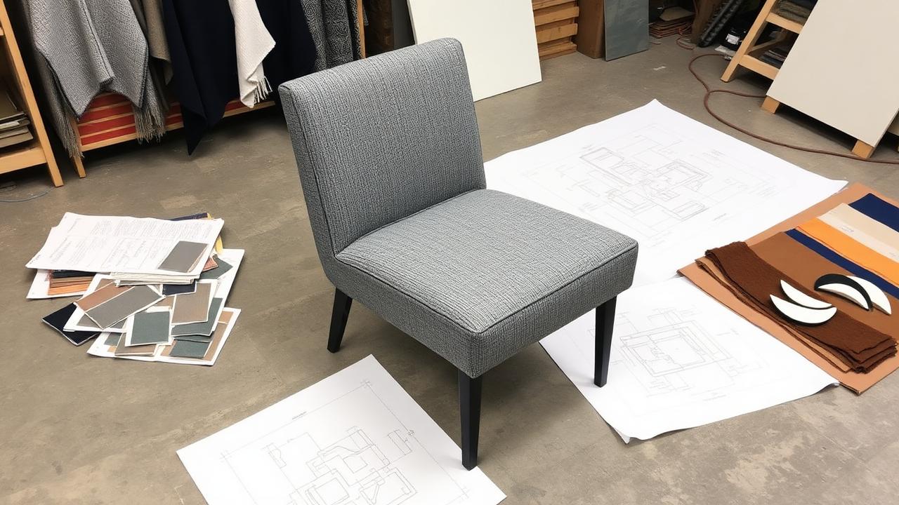 A custom furniture sample taking shape from CAD drawing to prototype.